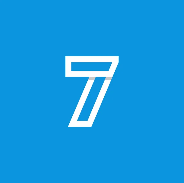 Modern vektör Logo numarası 7. 7 numara tasarlamak vektör