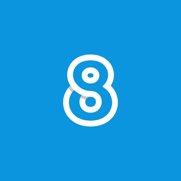 Modern vektör Logo numarası 8. 8 numara tasarlamak vektör
