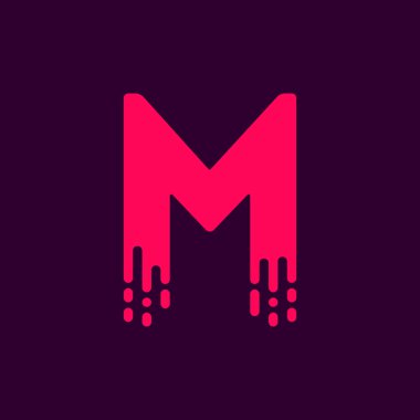 Vektör Logo mektup M. M harfi tasarlamak vektör