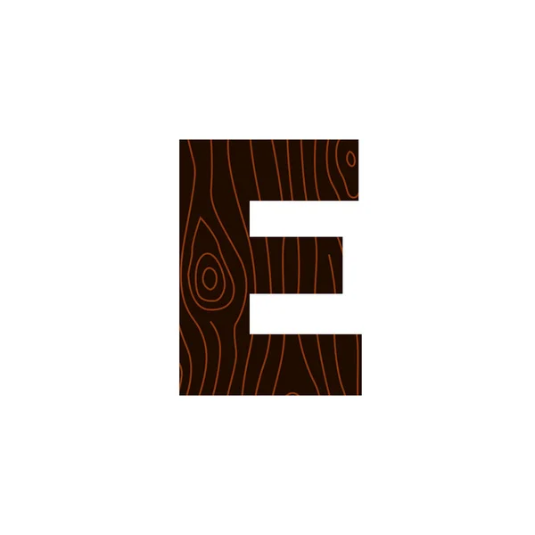 木製ベクトルのロゴ文字 文字デザイン ベクトル — ストックベクタ
