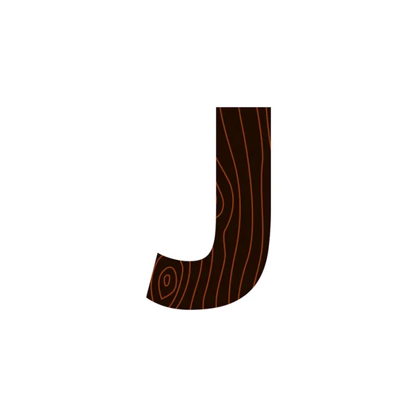 Dřevěná Vektorové Logo Dopis Dopis Design Vektor — Stockový vektor