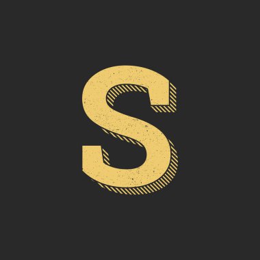Vintage vektör Logo mektup S. S harfi tasarlamak vektör