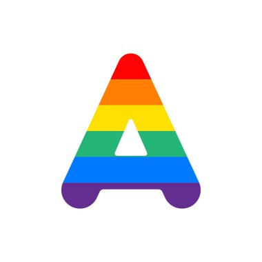 Gökkuşağı vektör Logo harf A. Bir mektup tasarlamak vektör