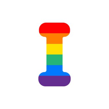 Gökkuşağı vektör Logo ı harfi. Ben tasarlamak vektör mektubu