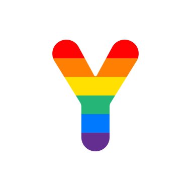 Gökkuşağı vektör Logo mektup Y. Y harfi tasarlamak vektör