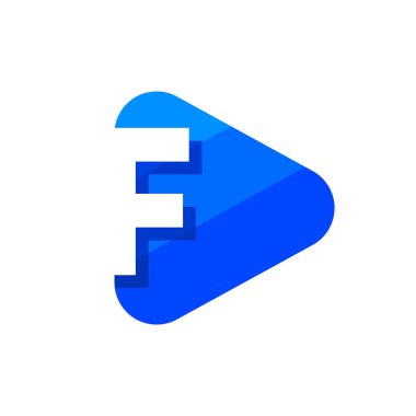 Vektör Logo mektup F. F harfi tasarlamak vektör