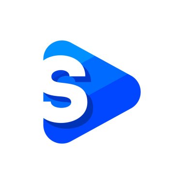 Vektör Logo mektup S. S harfi tasarlamak vektör