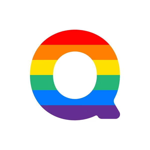 Gökkuşağı vektör Logo mektup s. Q harfi tasarlamak vektör