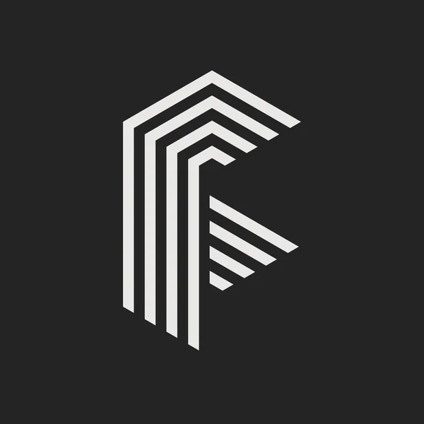 Modern vektör Logo mektup F. F harfi tasarlamak vektör