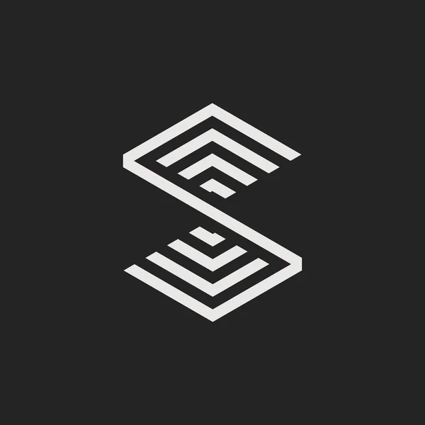 Modern vektör Logo mektup S. S harfi tasarlamak vektör