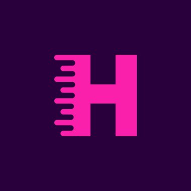 Vektör Logo mektup H. H harfi tasarlamak vektör
