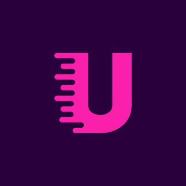 Vektör Logo harf U. U harfi tasarlamak vektör