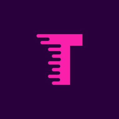 Vektör Logo harf T. T harfi tasarlamak vektör