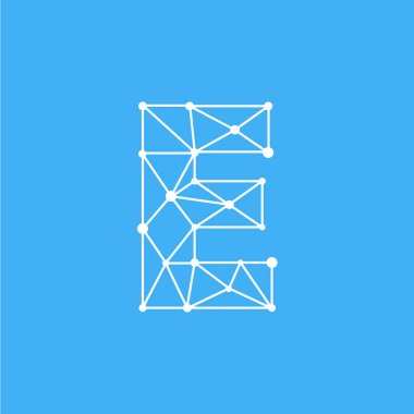 Modern vektör Logo mektup E. E mektup tasarlamak vektör