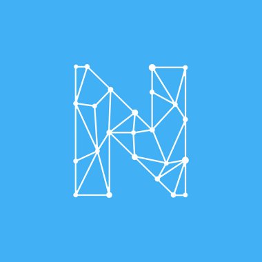Modern vektör Logo mektup N. N harfi tasarlamak vektör