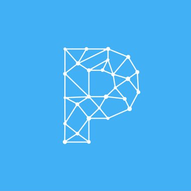 Modern vektör Logo mektup s. P harfi tasarlamak vektör
