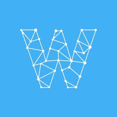 Modern vektör Logo mektup W. W harfi tasarlamak vektör