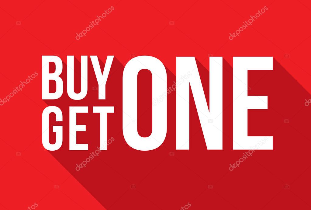 Red Shop Vector Sign For A Buy One Get One Free Off Clearance