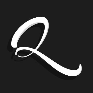 El yazılı vektör Logo mektup s. Q harfi tasarlamak vektör