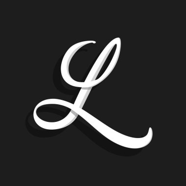El yazılı vektör Logo mektup L. L harfi tasarlamak vektör