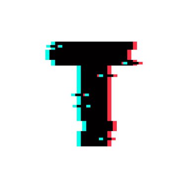 Modern vektör Logo harf T. T harfi tasarlamak vektör