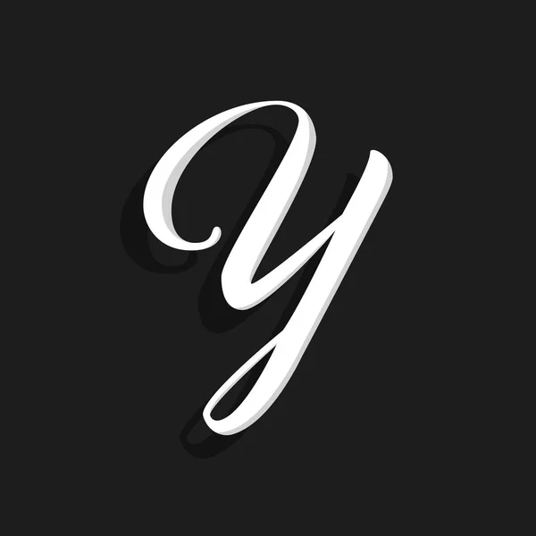 El yazılı vektör Logo mektup Y. Y harfi tasarlamak vektör