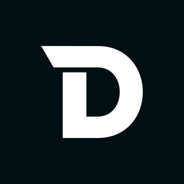 Modern vektör Logo harf ö D harfi tasarlamak vektör