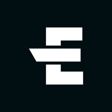 Modern vektör Logo mektup E. E mektup tasarlamak vektör
