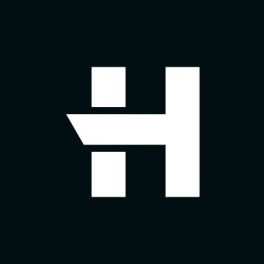 Modern vektör Logo mektup H. H harfi tasarlamak vektör