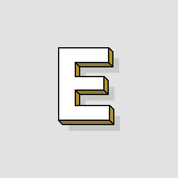 Pop Art Διάνυσμα Λογότυπο Γράμμα Γράμμα Σχεδιασμός Διάνυσμα — Διανυσματικό Αρχείο