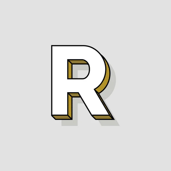 Pop Art Διάνυσμα Λογότυπο Επιστολή Γράμμα Design Διάνυσμα — Διανυσματικό Αρχείο