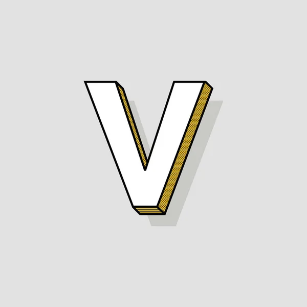 Pop Art Vektor Logo Buchstabe Buchstabe Design Vektor — Stockvektor