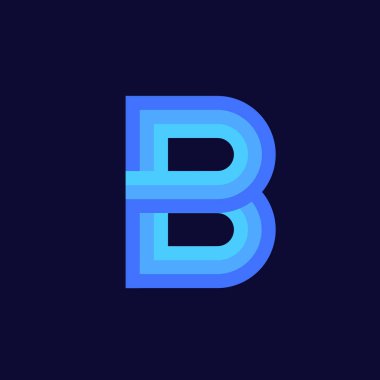 Modern vektör Logo mektup b B harfi tasarlamak vektör
