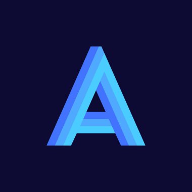 Modern vektör Logo harf A. Bir mektup tasarlamak vektör