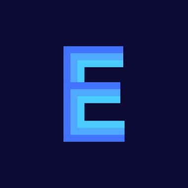 Modern vektör Logo mektup E. E mektup tasarlamak vektör
