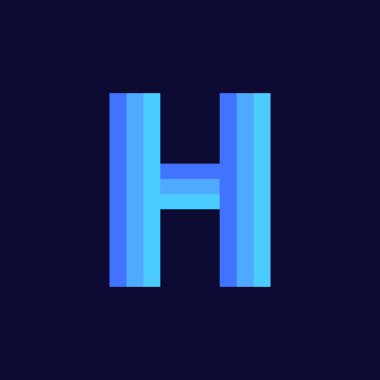 Modern vektör Logo mektup H. H harfi tasarlamak vektör