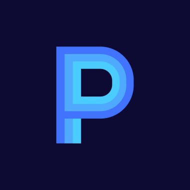 Modern vektör Logo mektup s. P harfi tasarlamak vektör