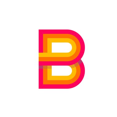 Modern vektör Logo mektup b B harfi tasarlamak vektör