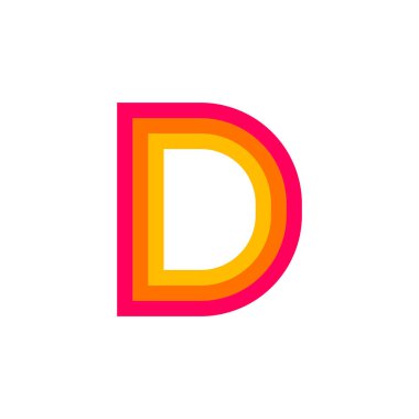 Modern vektör Logo harf ö D harfi tasarlamak vektör