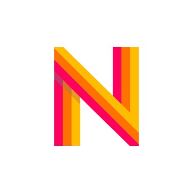 Modern vektör Logo mektup N. N harfi tasarlamak vektör