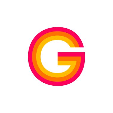 Modern vektör Logo mektup G. G harfi tasarlamak vektör