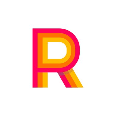 Modern vektör Logo mektup R. R harfi tasarlamak vektör