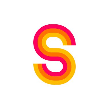 Modern vektör Logo mektup S. S harfi tasarlamak vektör