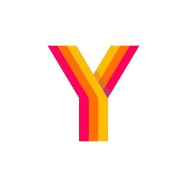 Modern vektör Logo mektup Y. Y harfi tasarlamak vektör