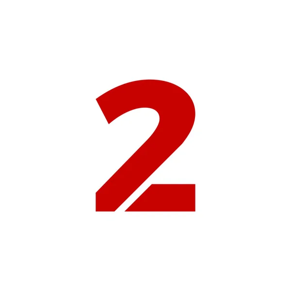 Modern vektör Logo numarası 2. 2 numara tasarlamak vektör.