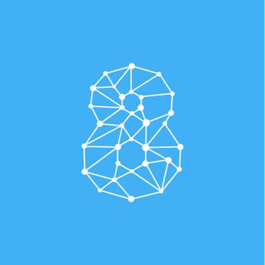 Modern vektör Logo numarası 8. 8 numara tasarlamak vektör