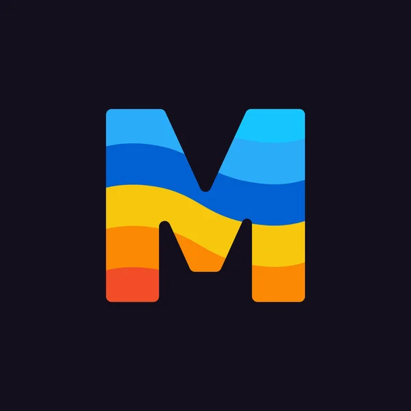 Modern Vector Logo Letter Letter Design Vector Overlapping Rainbow Colors — Stock Vector