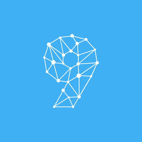 Modern vektör Logo 9 numara. 9 numara tasarlamak vektör