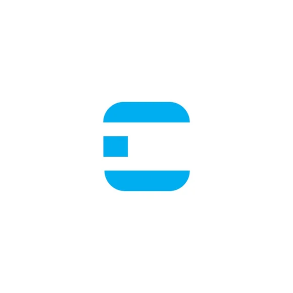 Modern Vektör Logo Mektup Harfi Tasarım Vektör Çizgili Yuvarlak Köşeler — Stok Vektör