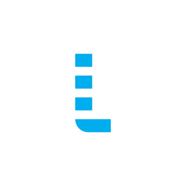Современный Векторный Логотип Letter Letter Design Vector Stripes Rounded Corners — стоковый вектор
